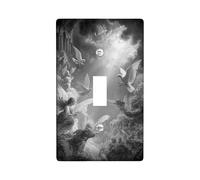 Heavenly Angel Light Switch Cover Plates/Outlet Covers, Classic Monochrome Artwork for Home Decor, Thermoplastic Wall Plates, Standard Size Single Toggle
