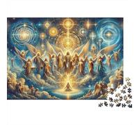 Heavenly Angelic Realm Jigsaw Puzzles Puzzles for Adults Kids. 1000 Piece Impossible Challenge Toy Educational Games Home Decoration for Adults& Kids Age 14 Years Up 52x38cm/1000pcs
