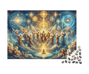 Heavenly Angelic Realm Jigsaw Puzzles Puzzles for Adults Kids. 1000 Piece Impossible Challenge Toy Educational Games Home Decoration for Adults& Kids Age 14 Years Up 52x38cm/1000pcs