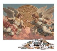 Heavenly Angels in Harmony Puzzle for Adults And Teenagers 500 Pieces Wooden Puzzles for Teenagers Gifts Brain Teaser Game 500pcs (52x38cm)