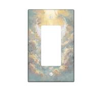 Heavenly Capybara Light Switch Cover Plate/Outlet Covers, Soft Blue Dreamy Design for Wall Accents, Thermoplastic Wall Plates, Standard Size Single Rocker