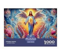 Heavenly Christ Great Gift Idea 1000 Piece Jigsaw Puzzle -Winged Figure on Path for Adults Men And Women Educational Game Challenge70x50cm/1000pcs