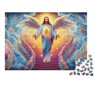 Heavenly Christ Jigsaw Puzzles for Adult Challenging Puzzles The Impossible Challenge 1000 Piece Cute Difficult Hard Jigsaw Puzzles for Man And Woman with Letters on Back 38x26cm/1000pcs