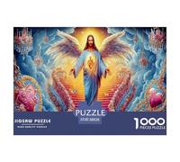 Heavenly Christ Recycled Paper 1000 Piece Jigsaw Winged Figure on Path Puzzle - for Adults Educational Game Decompression Wall Decoration38x26cm/1000pcs