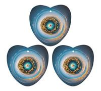 Heavenly Eye Car Air Freshener, 3 Pcs Love form Hanging Air Freshener Cards, Long Lasting Fragrance Scented Cards for Car, Home, Office Black-style