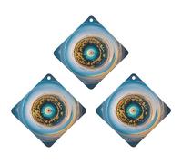Heavenly Eye Car Air Freshener, 3 Pcs Rhombus Hanging Air Freshener Cards, Long Lasting Fragrance Scented Cards for Car, Home, Office White-style
