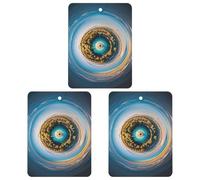 Heavenly Eye Car Air Freshener, 3 Pcs Square Hanging Air Freshener Cards, Long Lasting Fragrance Scented Cards for Car, Home, Office Black-style