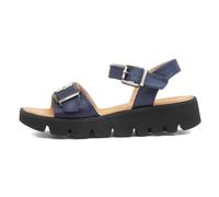 Heavenly Feet Alberta Womens Navy Buckle Sandal - Size 7 UK - Blue