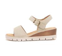 Heavenly Feet Amberley Stone Womens Wedge Sandal - Size 6.5 - Beige