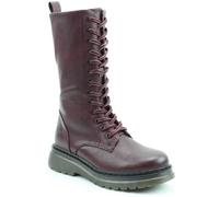 Heavenly Feet Avena 2 Womens Mid Calf Biker Boots Lace Up Memory Foam Fashion Autumn Winter Boot (Claret, UK Footwear Size System, Adult, Women, Numeric, Medium, 5)