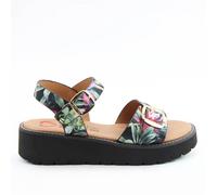 Heavenly Feet Black Floral Sonja Sandals
