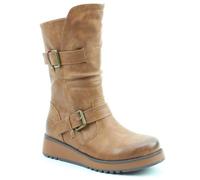 Heavenly Feet Hannah 4 3507-27 Tan Mid Calf Boots UK 6