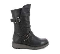 Heavenly Feet Hannah 4 Black Womens Mid Calf Boots 3507-34 in a Plain Man-made in Size 7