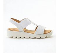 Heavenly Feet Heavenly Feet RITZ SHIMMER Womens Slingback Sandals White/Silver - UK 6 - White