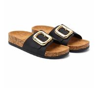 Heavenly Feet Iggy Black Vegan Slider Sandals - 3 UK 36 EU
