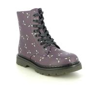 JUSTINA 2 NEW BEE PRINT Lace Up Boots Heavenly Feet Purple 6