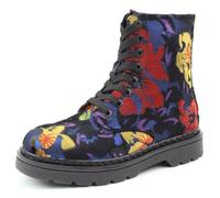 Heavenly Feet Justina 2 (Blue Floral Velour, UK_Footwear_Size_System, Adult, Women, Numeric, Medium, Numeric_6)