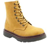 Heavenly Feet Justina 2 Nubuck Lace Up Boots Casual Combat Stylish Flat Everyday Boot (Camel, UK Footwear Size System, Adult, Women, Numeric, Medium, 7)