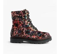 Heavenly Feet JUSTINA2 VIOLA VELOUR Womens Ankle Boots Rose Pink - UK 5