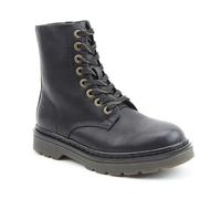 Heavenly Feet Justine 2 Womens Boots - Litesole Collection, Lightweight Ladies Ankle Boots with 8 Eyelet Lace Up Design, Side Zip & Memory Foam Comfort, Combat Style Boots for Women, Black Size 4