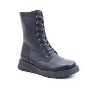 Heavenly Feet Ladies Mid Calf Boots Martina Zip Up Memory Foam Casual Biker (Black 4, uk_footwear_size_system, adult, women, numeric, medium, numeric_5)