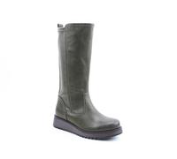 Heavenly Feet Luna Faux Leather Tall Riding Boots, Wedge Heel, Memory Foam, Elastic Panel, 38 cm (Khaki, UK Footwear Size System, Adult, Women, Numeric, Medium, 8)