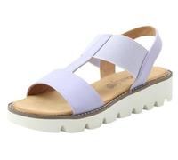 Heavenly Feet Ritz Womens Sandals Low Wedge Comfort Strappy Shoes (Lilac, UK Footwear Size System, Adult, Women, Numeric, Medium, 6)