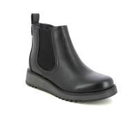 Heavenly Feet Rolo 2 Black Ankle Wedge Boots for Women UK - Lightweight Vegan Friendly Chelsea Boots with Memory Foam Footbed, Elastic Panel, Side Zip & Pull Tab, Fall Shoes Black Size 7