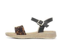 Heavenly Feet Sara Womens Black Leopard Sandal - Size 5 UK - Black