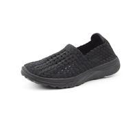 Heavenly Feet Slip On Casual Woven Trainer Lightweight Summer Beach Sports Shoes (Black, UK Footwear Size System, Adult, Women, Numeric, Medium, 4), Cosmos3