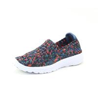 Heavenly Feet Slip On Casual Woven Trainer Lightweight Summer Beach Sports Shoes (Navy Multi, UK Footwear Size System, Adult, Women, Numeric, Medium, 6), Cosmos3