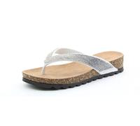 Heavenly Feet Sparkly Summer Sandals Flip Flops Chunky Soles Toe Post Sandals (BRIDGET/WHITE, UK Footwear Size System, Adult, Women, Numeric, Medium, 3)