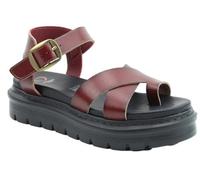 Heavenly Feet Temple Women's Cross Strap Platform Sandal with Ankle Buckle (Redwood, UK Footwear Size System, Adult, Women, Numeric, Medium, 5)