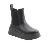 Heavenly Feet Womens Nera Black Faux Leather Platform Vegan Ankle Boots (Black, UK Footwear Size System, Adult, Women, Numeric, Medium, 7)