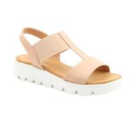 Heavenly Feet Womens Ritz Platform Vegan Sandals (Nude, UK Footwear Size System, Adult, Women, Numeric, Medium, 6)