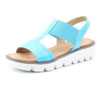Heavenly Feet Womens Ritz Platform Vegan Sandals (Turquoise, UK Footwear Size System, Adult, Women, Numeric, Medium, 7)