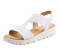 Heavenly Feet Womens Ritz Platform Vegan Sandals (White Shimmer, UK Footwear Size System, Adult, Women, Numeric, Medium, 3)