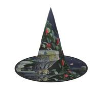 Heavenly Garden Halloween Witches Hats Witch Headbands Wizard Hat Costume Accessories Cosplay for Party Masquerade Foldable 2 PCS