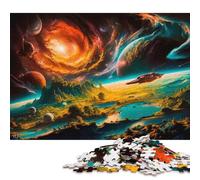 Heavenly Green Landscape Puzzles 1000 Pieces Wooden Puzzles for Adults & Teenager Stress Relief Toys 1000pcs (75x50cm)