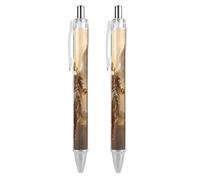 Heavenly Guardian Archangel Retractable Ballpoint Pen Black Ink Ball Point Pen Work Pens 2 PCS