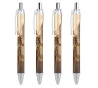 Heavenly Guardian Archangel Retractable Ballpoint Pen Black Ink Ball Point Pen Work Pens 4 PCS