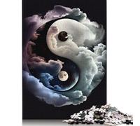 Heavenly Harmony Yin Yang Jigsaw Puzzles for Adults Kids. 1000 Pieces Whimsical Challenge Toy Educational Game Home Decoration for Adults& Kids Age 14 Years Up 1000pcs (38x26cm)