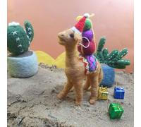 Heavenly Homes and Gardens Felt Christmas Camel Bauble, Hanging Ornament, Wool Felt Animal, Christmas Decoration