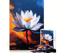 Heavenly Lotus 1000 Pieces Puzzles for Teenagers Logic Fun Bright Color Playful Challenge Xmas Fun Gift (38x52cm)