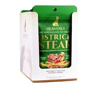 Heavenly - Luxury Natural High Protein Dog Treats - Ostrich Steak - Complementary Dog Food - Box of 12 x 25 g Packs