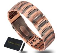 Heavenly Metals Men's Pure Copper Bracelet - ForgeLink Style - 3X Strong Neodymium Magnets - Solid Copper Magnetic Jewelry - Adjustable Fit, Gift Box & Sizing Tool - USA Brand