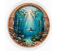 Heavenly Metals Shark Colorized 1 oz .999 Pure Copper Round in Capsule