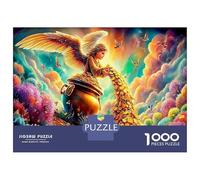 Heavenly Path Thick Cardboard Angel with Rainbow Wings Jigsaw Puzzle Bundle Family Puzzle Lovers Brain Training Puzzle Gift for Jigsaw Puzzle Collectors 52x38cm/1000pcs