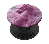 Heavenly Pink Celestial Dragon Among Clouds and Sky PopSockets Adhesive PopGrip