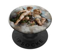 Heavenly Vintage Angels. Baby cherubs playing in the clouds PopSockets Swappable PopGrip